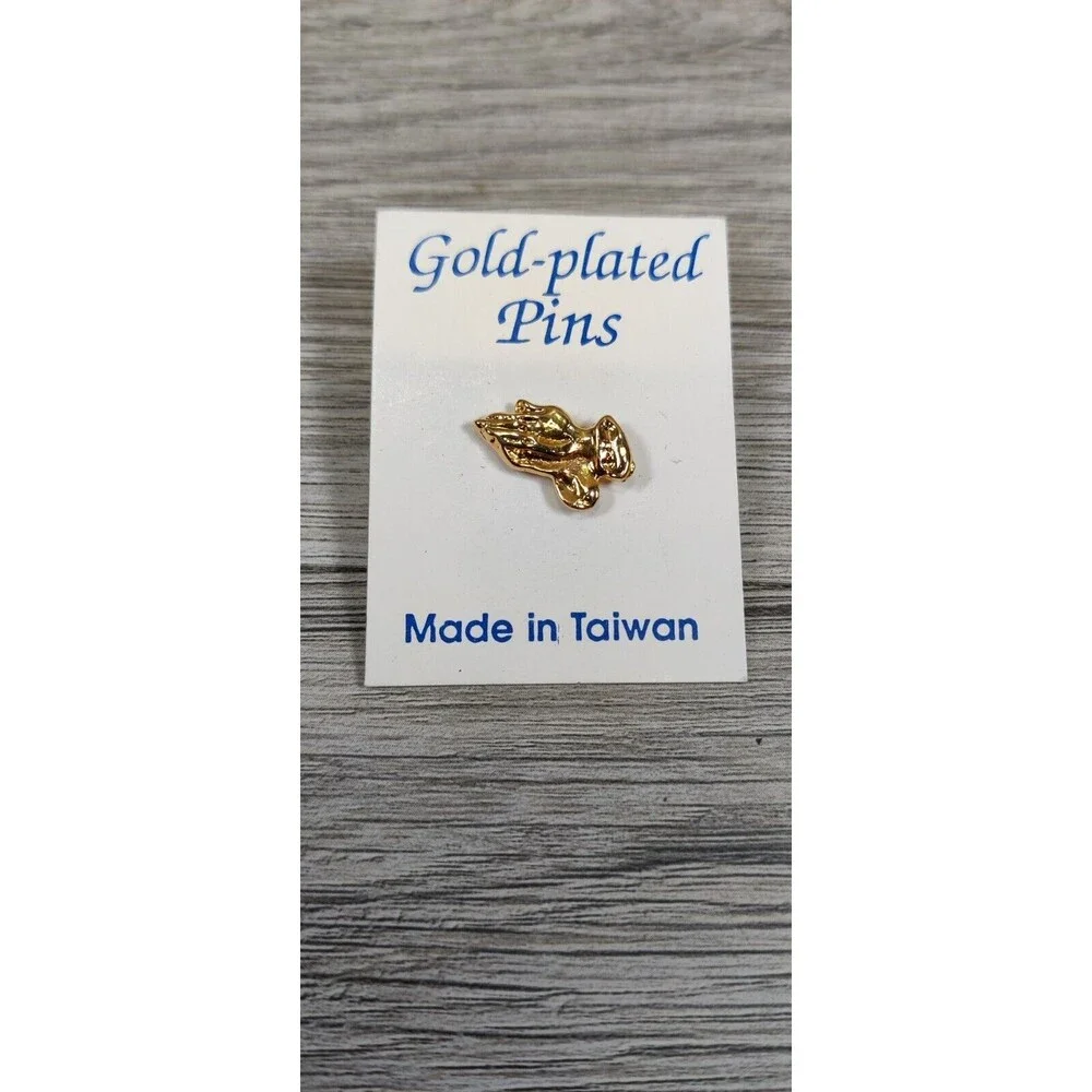 Gold Plated Praying Hands 3/4